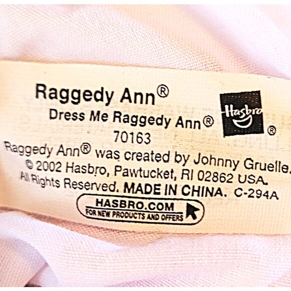 17" VNTG 2002 Dress Me Raggedy Ann Interactive Talking Teaching Doll Working EUC - Picture 6 of 9